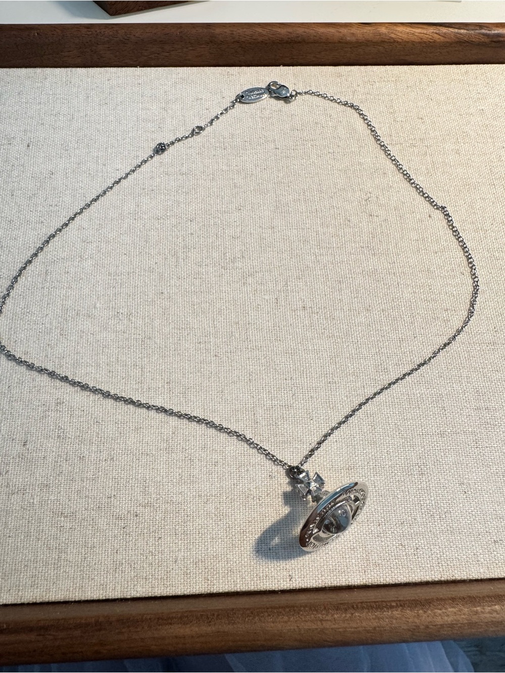 Vivienne Westwood Silver 3D Orb Pendant Necklace